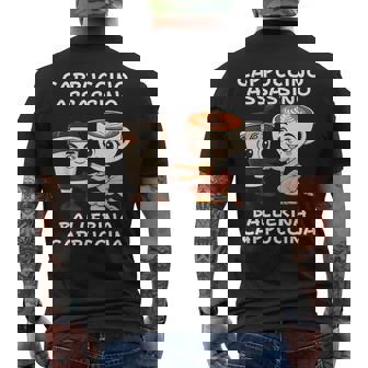 カプチーノ アサシーノ バレリーナ イタリアン ブレイン ミーム キッズ メンズTシャツ バックプリント - Kawaiitshirt