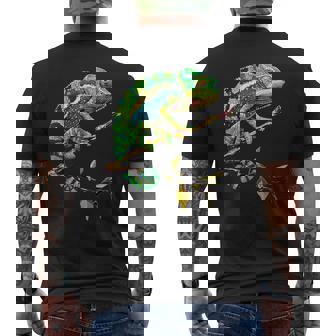 カメレオン トカゲ 爬虫類 カメレオン イグアナ トカゲ カメレオン メンズTシャツ バックプリント - Kawaiitshirt