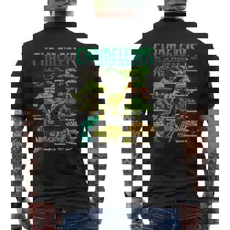 カメレオンズ・オブ・ザ・ワールド 知育爬虫類 トカゲ好き メンズTシャツ バックプリント - Kawaiitshirt