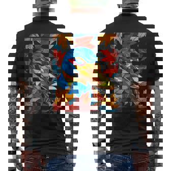 カモノハシ 動物 モチーフ イラスト カモノハシ メンズTシャツ バックプリント - Kawaiitshirt