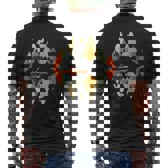 カヤック ヴィンテージ レトロ 山 カヌー カヌー カヤック メンズTシャツ バックプリント - Kawaiitshirt