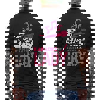カラオケレディ おもしろ音楽好き カラオケシンガー メンズTシャツ バックプリント - Kawaiitshirt