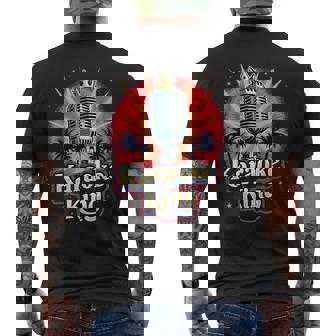 カラオケ愛好家のための面白いカラオケキング メンズTシャツ バックプリント - Kawaiitshirt