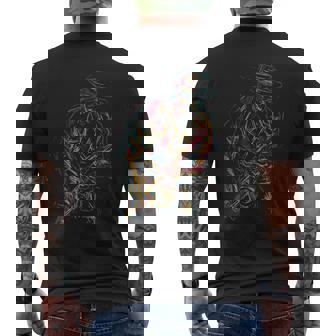 カラフル サックス 音楽 ジャズ バンド ミュージシャン トランペット トロンボーン メンズTシャツ バックプリント - Kawaiitshirt