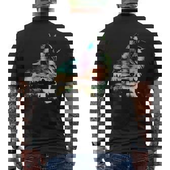 カラフル シェルティ 自然 シェットランド シープドッグ 反射 メンズTシャツ バックプリント - Kawaiitshirt