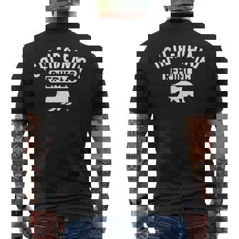 カリフォルニアリパブリックベアサーフビーチビンテージ国立公園 メンズTシャツ バックプリント - Kawaiitshirt