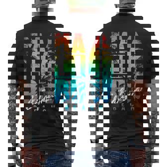 カリフォルニア州マリブビーチ メンズTシャツ バックプリント - Kawaiitshirt