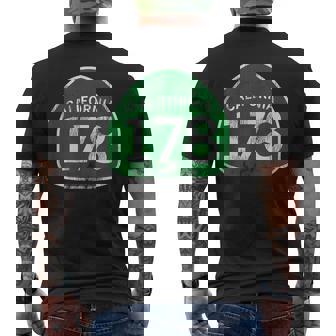 カリフォルニア州立大学ルート178 メンズTシャツ バックプリント - Kawaiitshirt