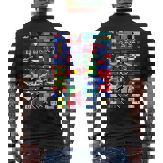 カリブ海国旗 ユニティプライド お土産 地理ギフト メンズTシャツ バックプリント - Kawaiitshirt