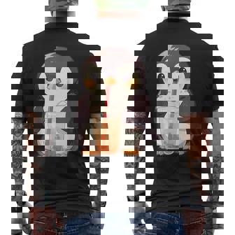 カワイイ ペンギンドリンク バブルティー ペンギンボバ メンズTシャツ バックプリント - Kawaiitshirt