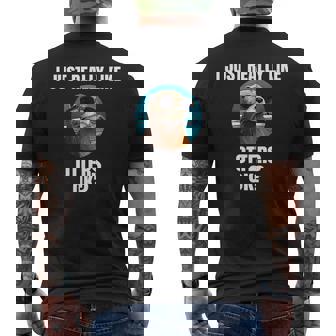 カワウソ 動物 カワウソ メンズTシャツ バックプリント - Kawaiitshirt