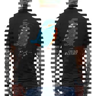 カワセミ 鳥 動物 図 バードウォッチング 贈り物 鳥類学者 生物学者 自然科学 メンズTシャツ バックプリント - Kawaiitshirt