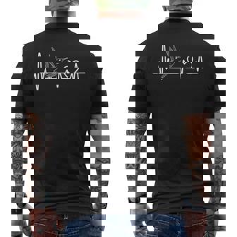 カワセミ好きにはたまらないカワセミのハートビート メンズTシャツ バックプリント - Kawaiitshirt