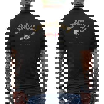 カンタベリー 都市名 ヴィンテージ 英国国旗 イギリス国旗 メンズTシャツ バックプリント - Kawaiitshirt