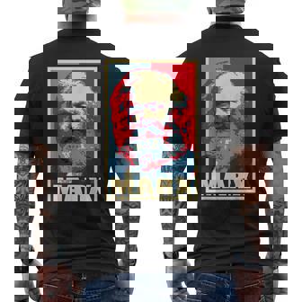 カール・マルクス プロパガンダ ポスター ポップアート メンズTシャツ バックプリント - Kawaiitshirt