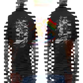 ガーナ プライド サーフィン リス ガーナのルーツ ガーナ国旗 メンズTシャツ バックプリント - Kawaiitshirt