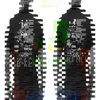 キッズ I Am 5 This Is How I Roll One Years Old Tractor 5歳の誕生日 メンズTシャツ バックプリント - Kawaiitshirt