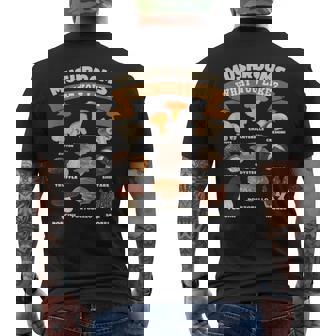 キノコ、好きなものキノコの種類 メンズTシャツ バックプリント - Kawaiitshirt