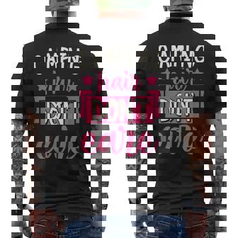 キャンピングヘア Don't Care メンズTシャツ バックプリント - Kawaiitshirt