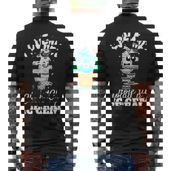 キュート アイラブミント チョコチップス アイスクリーム好き 夏 パーティー メンズTシャツ バックプリント - Kawaiitshirt