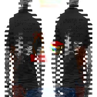 キュート・ハピネス・イズ・シェルティー・アンド・ブックス・シェルティー・マム メンズTシャツ バックプリント - Kawaiitshirt