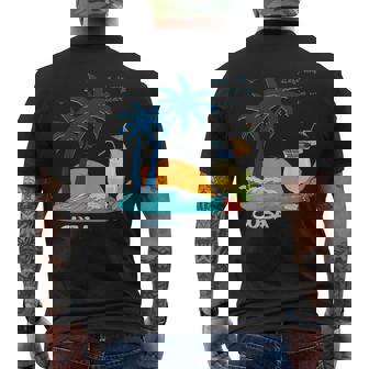 キューバ 熱帯の風景 ハバナ ギフト お土産 カリブ海 ヤシの木 冒険 メンズTシャツ バックプリント - Kawaiitshirt