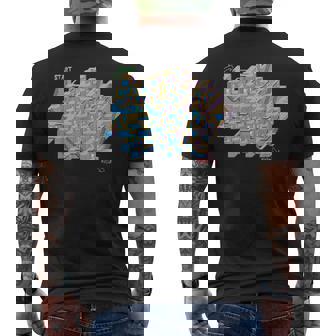 キューブ 迷路&迷路 メンズTシャツ バックプリント - Kawaiitshirt