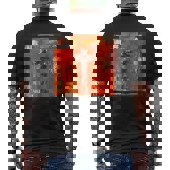 キリスト教のメッセージ イエス 十字架 愛 グラフィティ アート 絵画 メンズTシャツ バックプリント - Kawaiitshirt