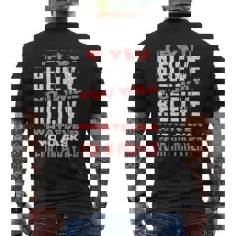 キリスト教信仰のモチベーションを高めると信じるなら メンズTシャツ バックプリント - Kawaiitshirt