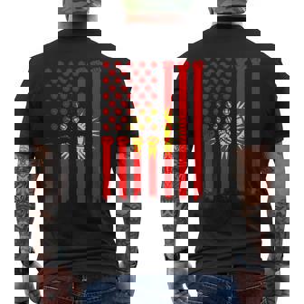 キルギス アメリカ 手拳 キルギス ルーツ アメリカ キルギス 国旗 メンズTシャツ バックプリント - Kawaiitshirt