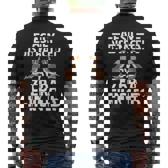 キンカチョウの飼育員はキンカチョウに気をそらされやすい メンズTシャツ バックプリント - Kawaiitshirt