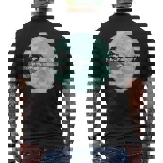 ギター 湖 反射 月 ギター ミュージシャン メンズTシャツ バックプリント - Kawaiitshirt