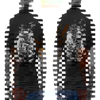 ギターを持った猫 ロックミュージックキャット ヘヴィメタルキャット メンズTシャツ バックプリント - Kawaiitshirt