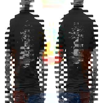 ギタープレーヤー ヤシの木 レゲエ 音楽 ギタリスト ミュージシャン 長袖tシャツ メンズTシャツ バックプリント - Kawaiitshirt