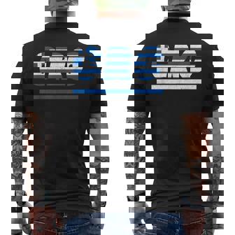 ギリシャのデザイン。フラグ付きのギリシャの衣装 Grc メンズTシャツ バックプリント - Kawaiitshirt