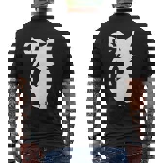 クイズrpg 魔法使いと黒猫のウィズ メンズTシャツ バックプリント - Kawaiitshirt