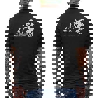 クトゥルフ神話 進化論 ラブクラフト ロールプレイ メンズTシャツ バックプリント - Kawaiitshirt