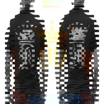 クラウン ナンバー90 ヴィンテージゴールデンイエロー 90歳の誕生日 メンズTシャツ バックプリント - Kawaiitshirt