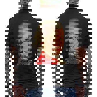 クラシック作曲家 ヴォルフガング・アマデウス・モーツァルト 1756-1791 メンズTシャツ バックプリント - Kawaiitshirt