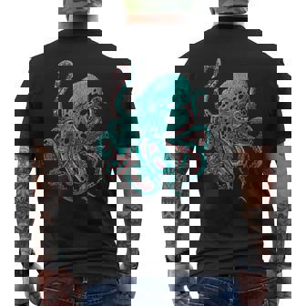 クラーケン タコ メンズTシャツ バックプリント - Kawaiitshirt