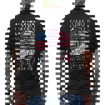 クリアウォーター アメリカ国旗 Gps座標 クリアウォーター メンズTシャツ バックプリント - Kawaiitshirt