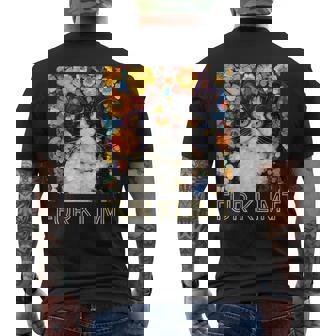 クリムト絵画の猫、猫好き、エキゾチックショートヘア、アーティスト メンズTシャツ バックプリント - Kawaiitshirt