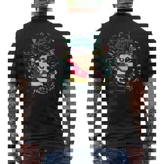 クレヨンしんちゃん しんちゃんと楽器のパーティタイム メンズTシャツ バックプリント - Kawaiitshirt