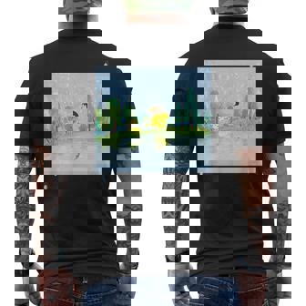 クレヨンしんちゃん 雨の日のお散歩 メンズTシャツ バックプリント - Kawaiitshirt