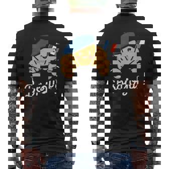 クロワッサン フランス語格言 フランス ベーキング 朝食 面白い メンズTシャツ バックプリント - Kawaiitshirt