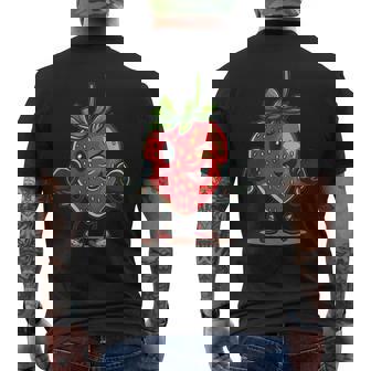 クールなボクシングストロベリーコスチューム。 メンズTシャツ バックプリント - Kawaiitshirt