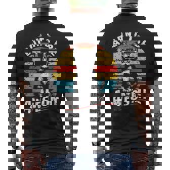 クールな猫のレトロヴィンテージ 素晴らしいために生まれました メンズTシャツ バックプリント - Kawaiitshirt