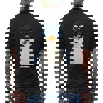 クールサングラス ペンギン 夏 メンズTシャツ バックプリント - Kawaiitshirt