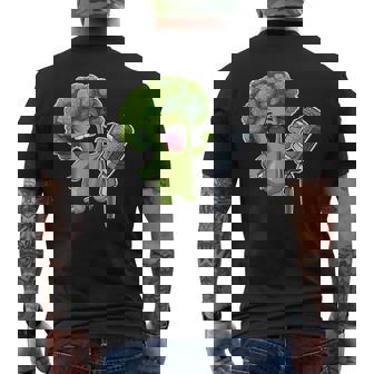 クールブロッコリー ベジタリアン ビーガン ベジタブルフード メンズ レディース メンズTシャツ バックプリント - Kawaiitshirt