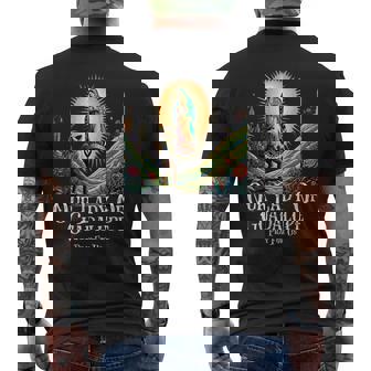 グアダルーペの聖母マリアカトリック メンズTシャツ バックプリント - Kawaiitshirt